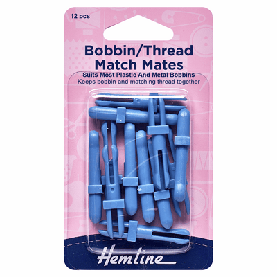 Hemline bobbin/thread match mates for plastic and metal bobbins.