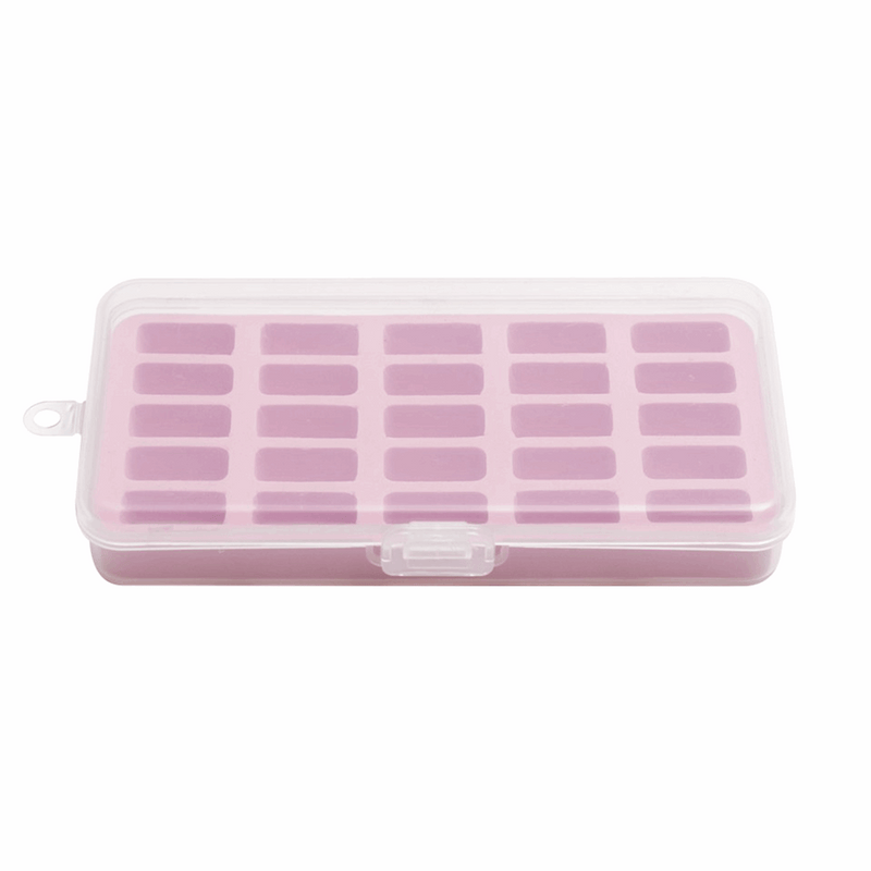 Hemline 25 Spool Thread Bobbin Box in Plastic pink