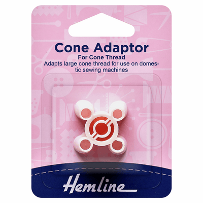 Hemline cone adaptor for large cone thread for sewing machines
