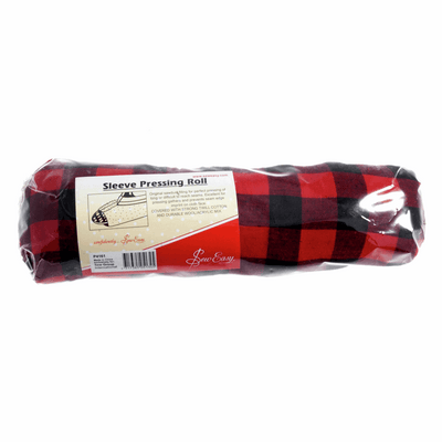 Sew Easy Sleeve Pressing Roll in check red and black