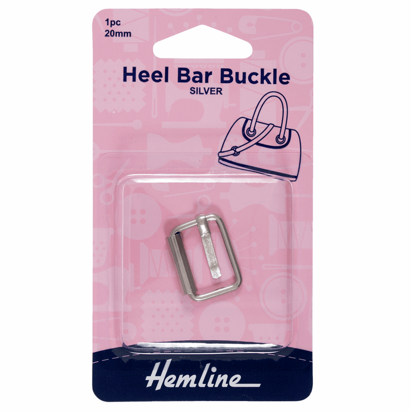 Hemline 20mm silver heel bar buckle for handbags