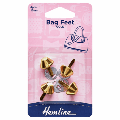 Gold Hemline bag feet studs for bag making pack of 4