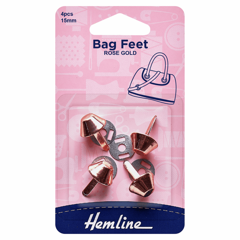 Rose Hemline bag feet studs for bag making pack of 4