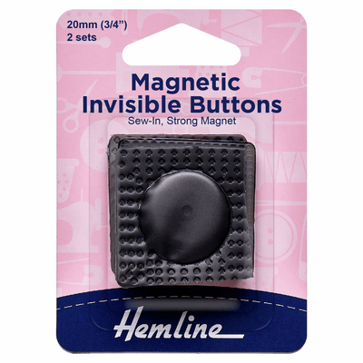 Hemline strong magnetic invisible sew-in button