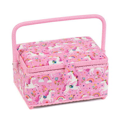 Pink unicorn child's sewing box