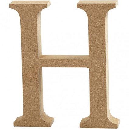 Capital letter H – MDF Wooden letter – 13cm