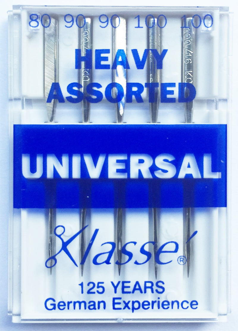 KLASSE Sewing Machine Needles in Universal, Heavy Assorted