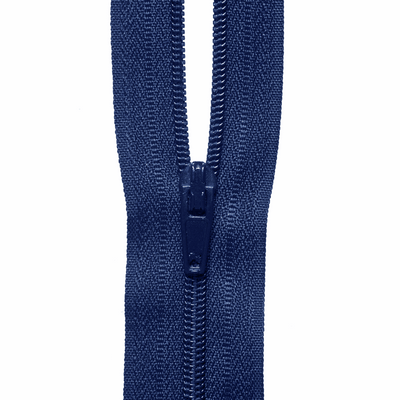 This lightweight nylon continuous zip is ideal for sleeping bags, bedding, cushions, bean bags, soft furnishing, clothing and haberdashery in navy
