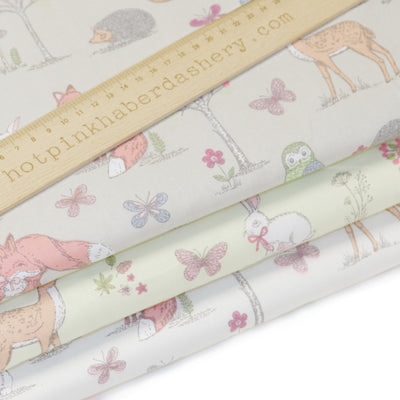 Woodland animal fabric in 100% cotton by Chatham Glyn
