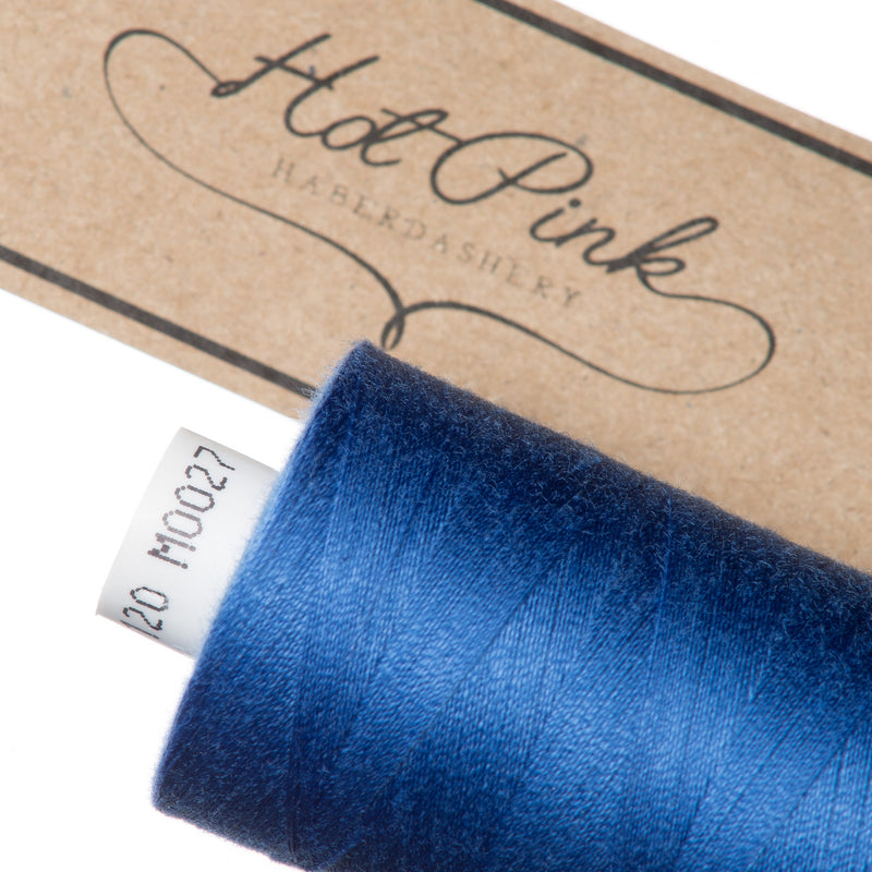 1000m Coates Polyester Moon Thread in Blues 0027