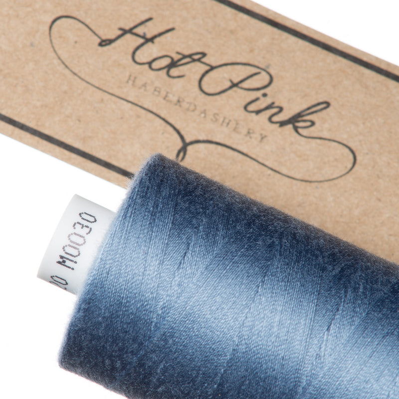 1000m Coates Polyester Moon Thread in Blues 0030