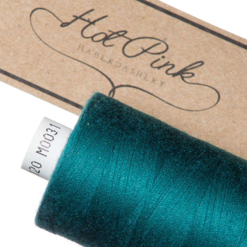 1000m Coates Polyester Moon Thread in Greens 0031