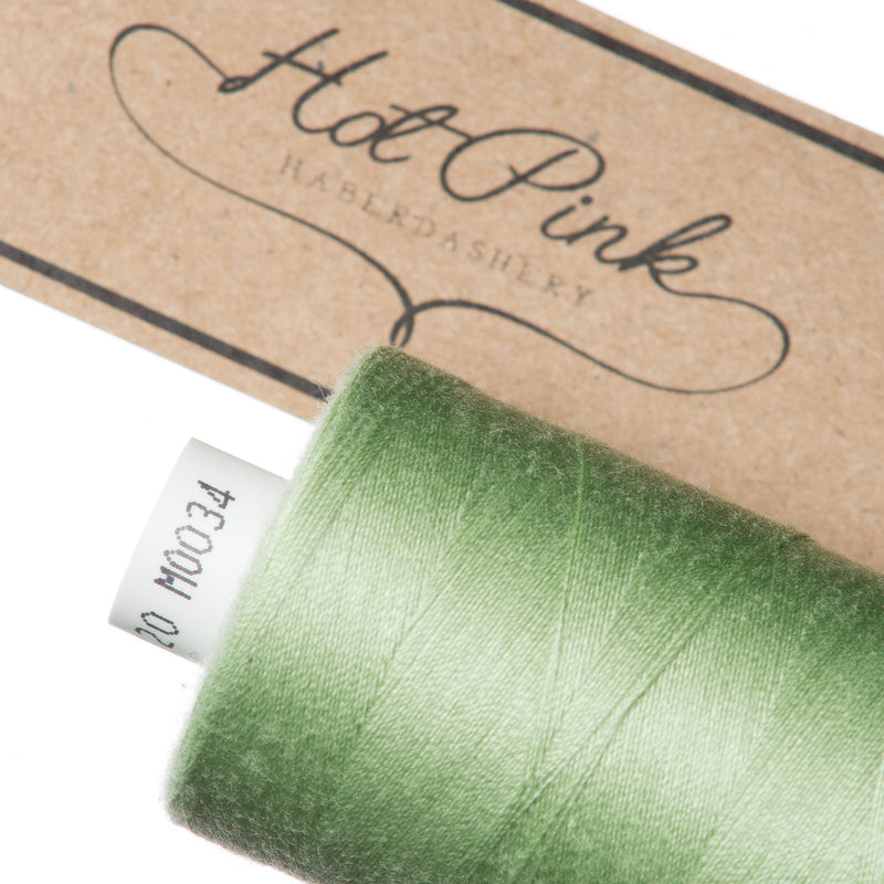 1000m Coates Polyester Moon Thread in Greens 0034