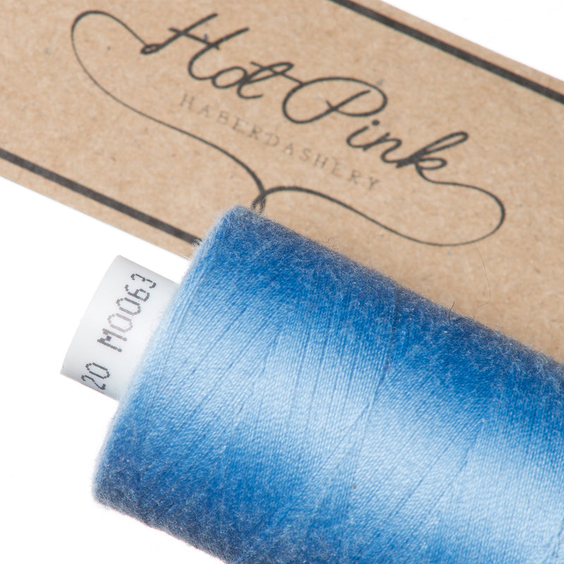 1000m Coates Polyester Moon Thread in Blues 0063