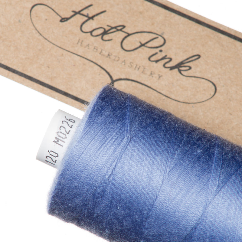 1000m Coates Polyester Moon Thread in Blues 0226