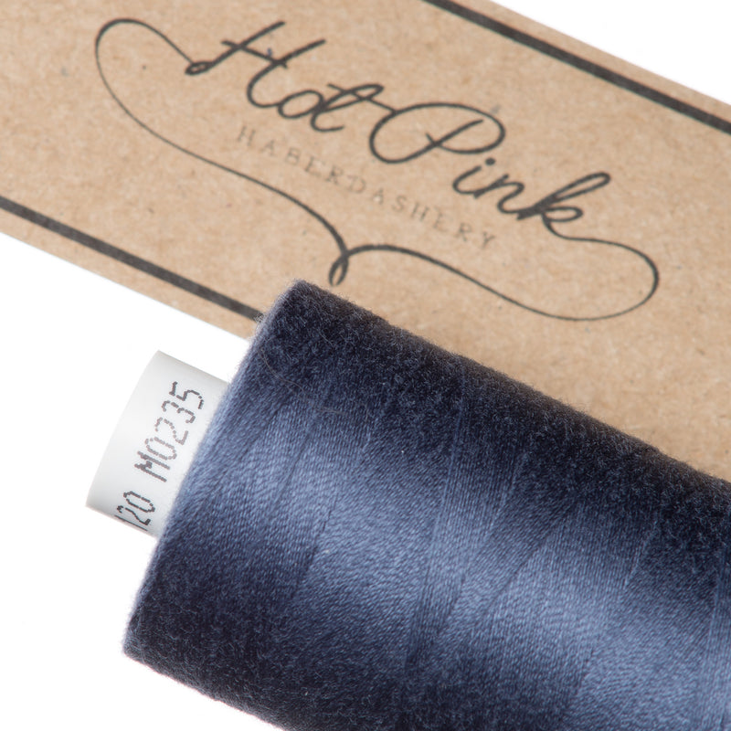 1000m Coates Polyester Moon Thread in Blues 0235