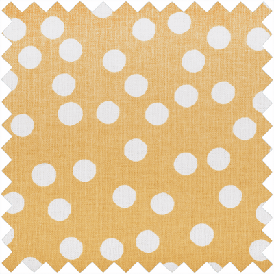 Yellow polka dot sewing box fabric swatch
