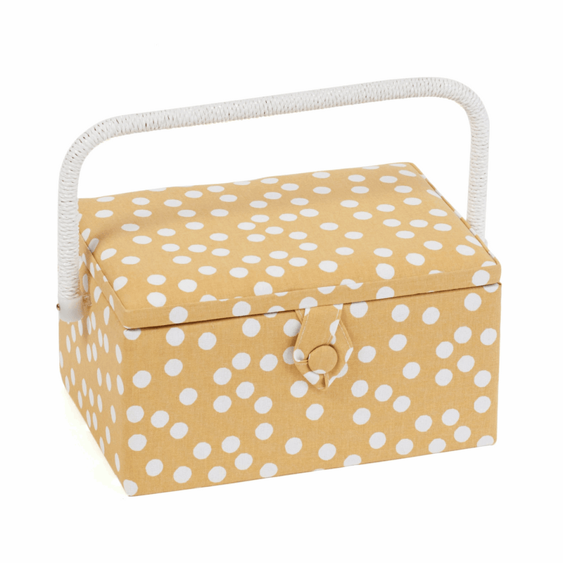 Yellow polka dot sewing box