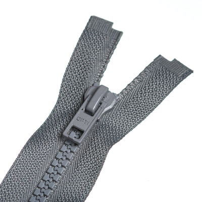 Chunky Plastic Zip - Medium Grey