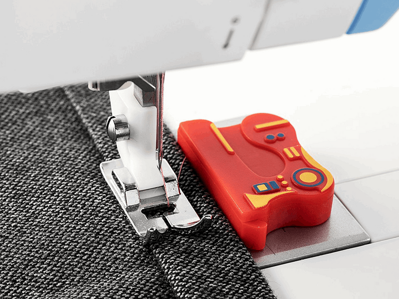 SewTasty magnetic seam guide for consistent seam width and straight stitching.