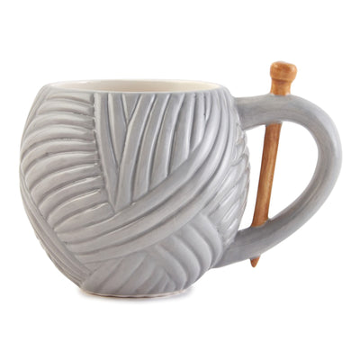 Yarn ball ceramic mug