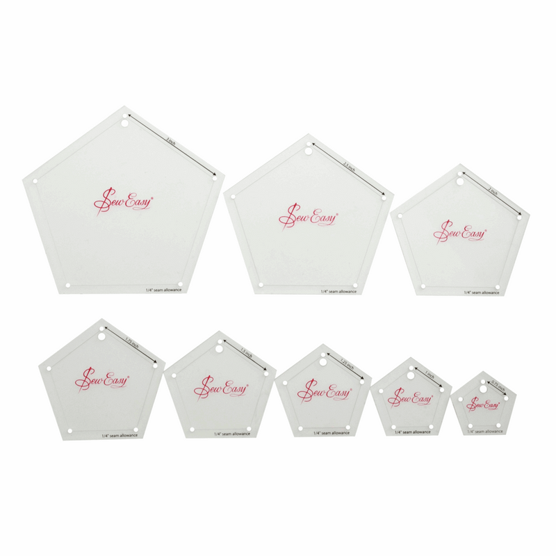Sew Easy Mini Template Sets in pentagon
