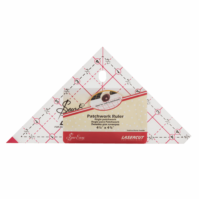 Sew Easy Triangle Template Ruler 90 Degree