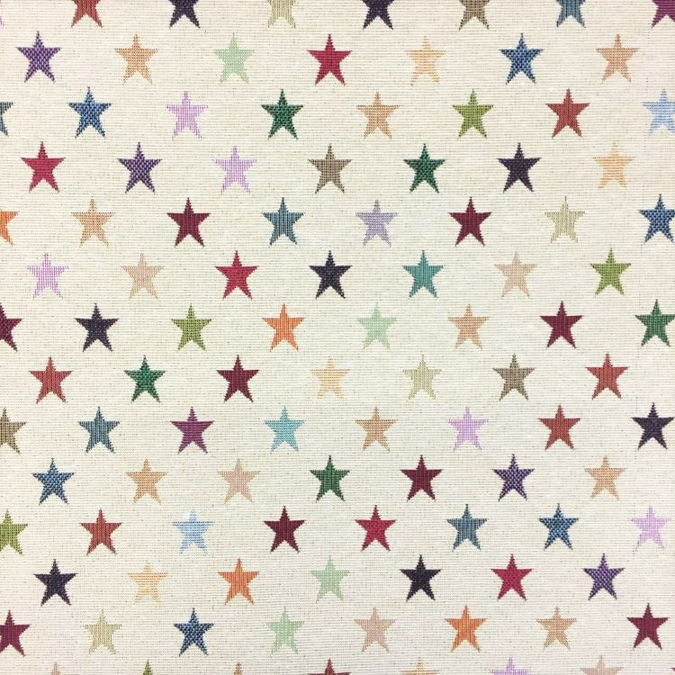Swatch of Lucero stars new world tapestry fabric by Chatham Glyn 