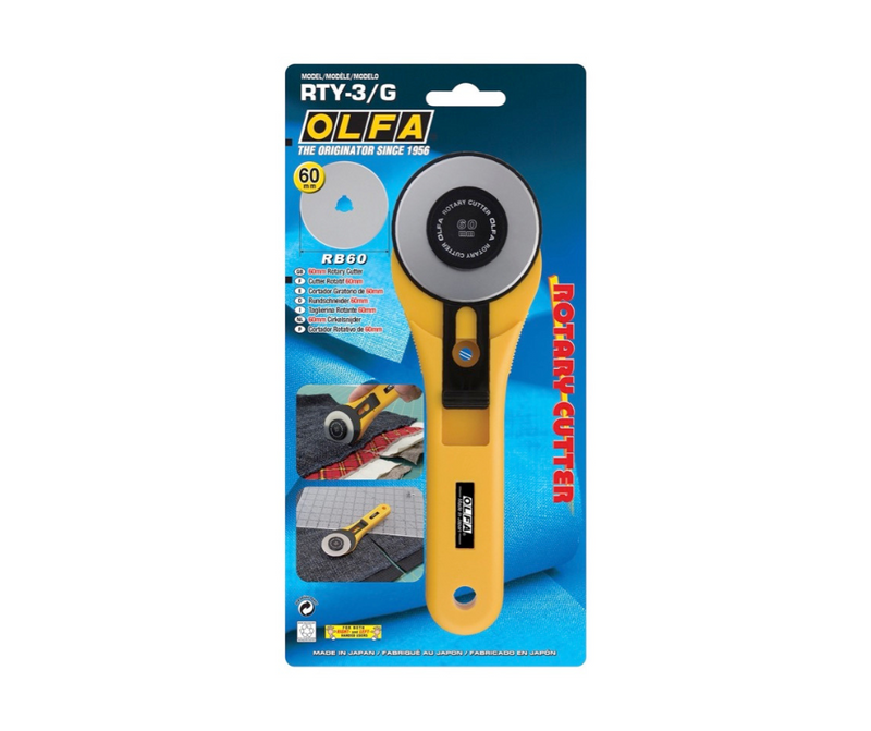 OLFA Straight Handle Rotary Cutter - 60mm - RTY-3/G