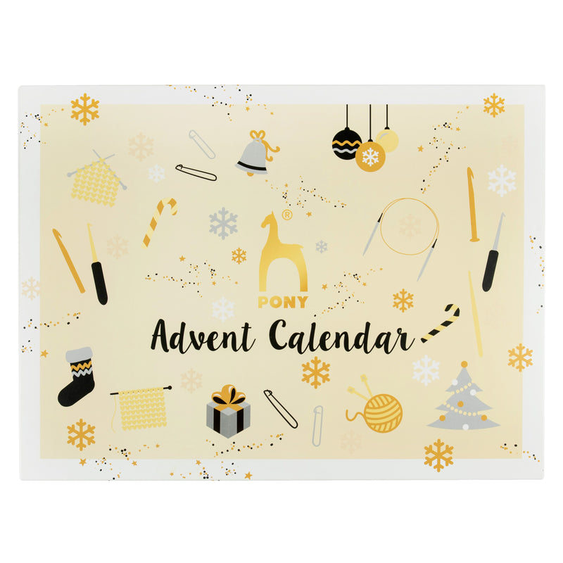 Pony knitting advent calendar lid