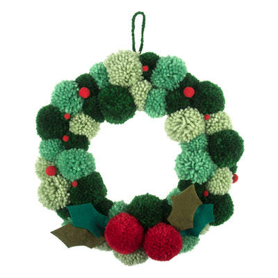 Christmas pom pom wreath making kit