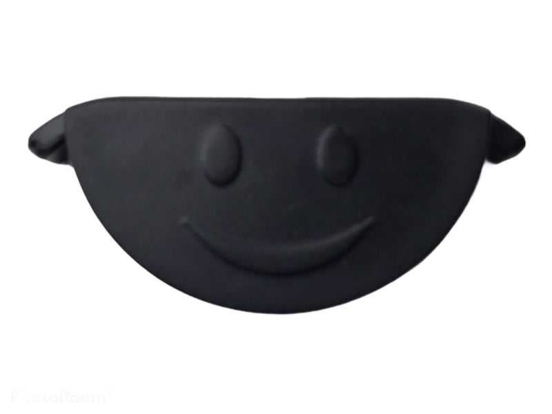 SewTasty smiley magnetic seam guide for a consistent seam width and straight stitching with smiley face in black