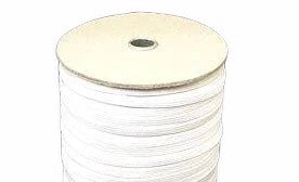 Flat elastic cord in 3mm, 5mm, 7mm, 10mm, 12mm white
