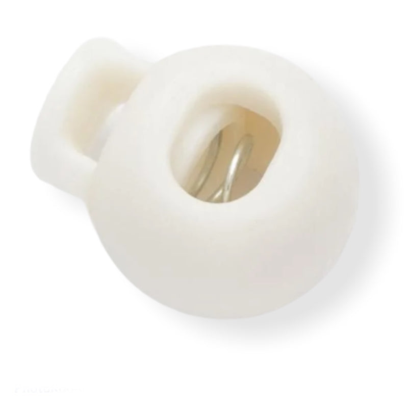 White pack of 2 - 20mm x 18mm Spring toggles cord locks