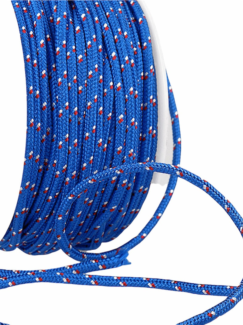 3mm Polyester rope Cord 30m Roll by Stephanoise in blue mix 024