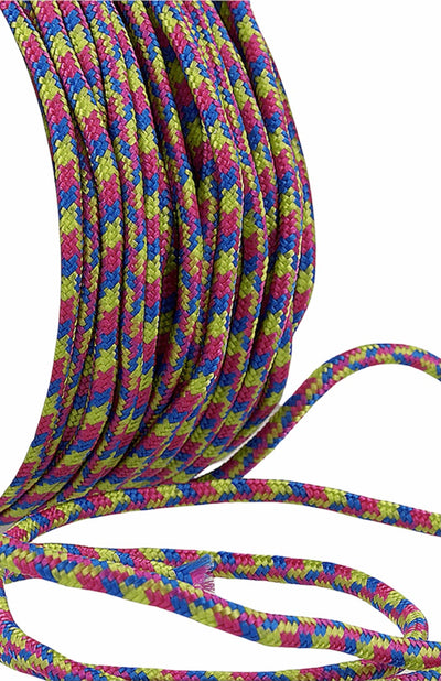 3mm Polyester rope Cord 30m Roll by Stephanoise in multicolour mix 078