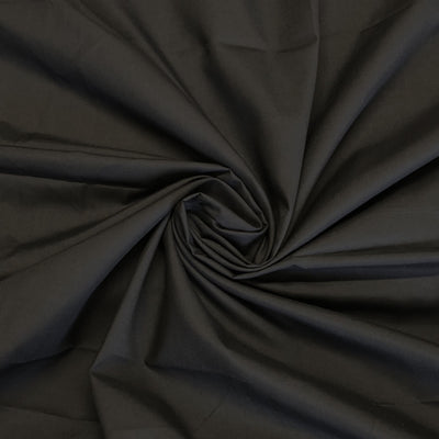Plain polycotton fabric swatch in black 02