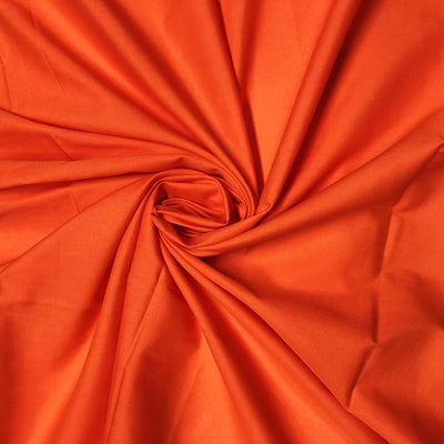 Plain polycotton fabric swatch in orange 04