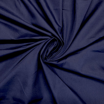 Plain polycotton fabric swatch in navy blue 14