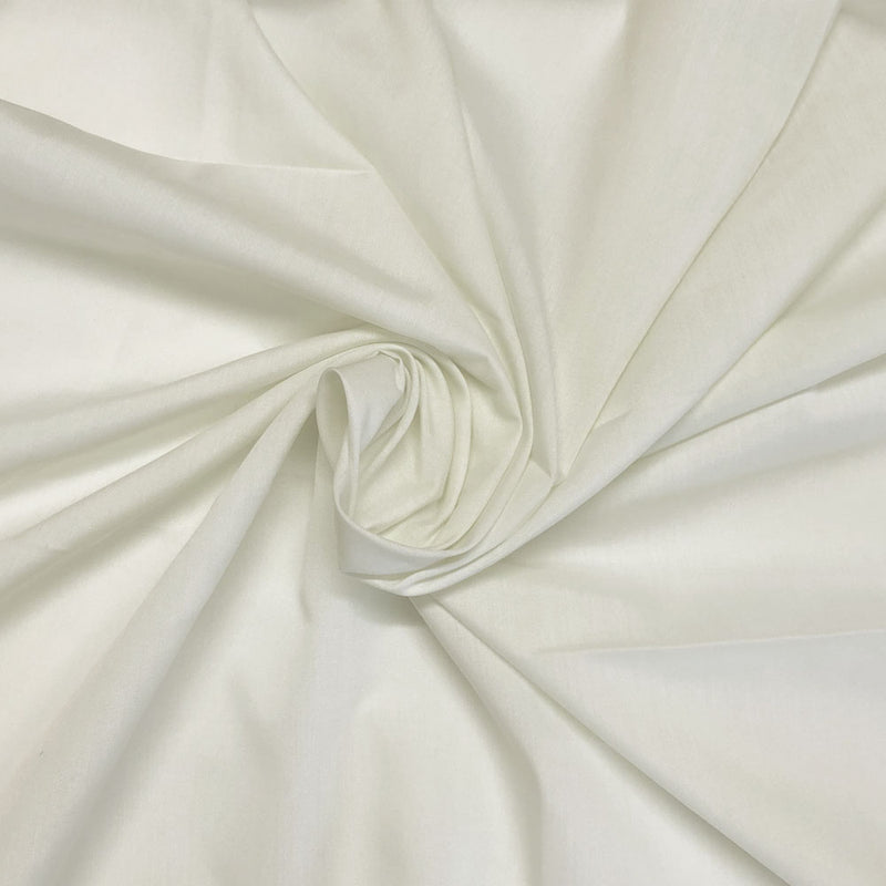 Plain polycotton fabric swatch in ivory 27