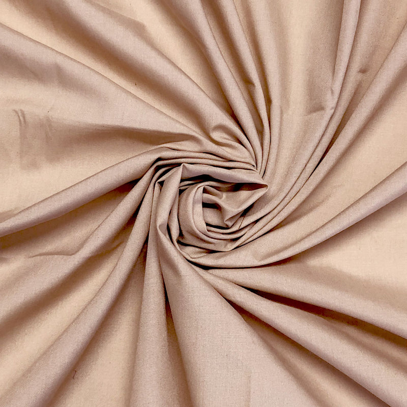 Plain polycotton fabric swatch in beige 29