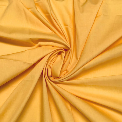 Plain polycotton fabric swatch in marigold 33