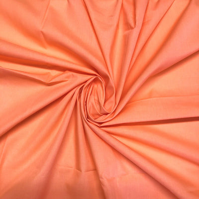 Plain polycotton fabric swatch in mango 42