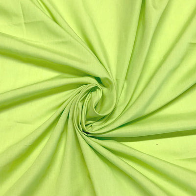 Plain polycotton fabric swatch in lime green 46