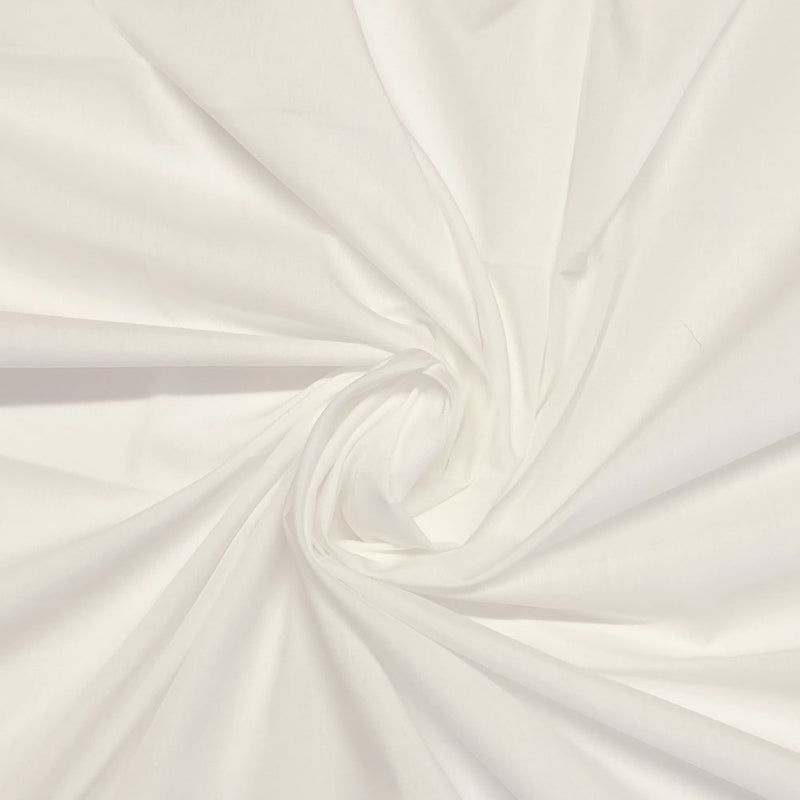 Plain polycotton fabric swatch in silk white 47