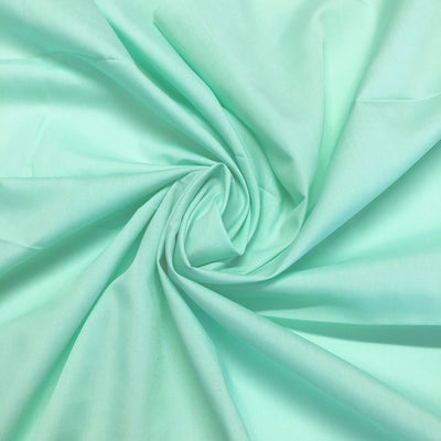 Plain polycotton fabric swatch in mint 53
