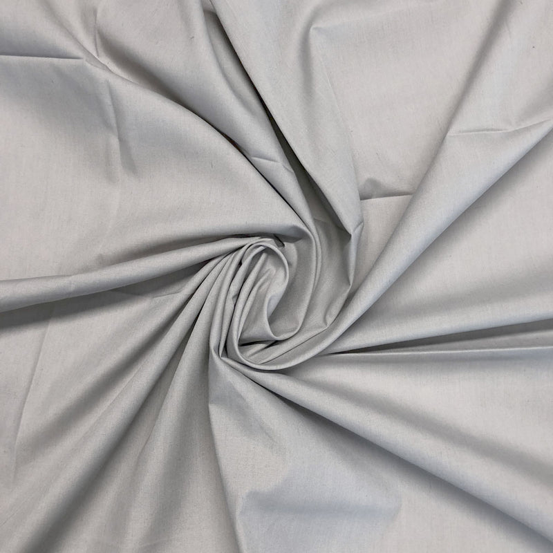 Plain polycotton fabric swatch in dove grey 59