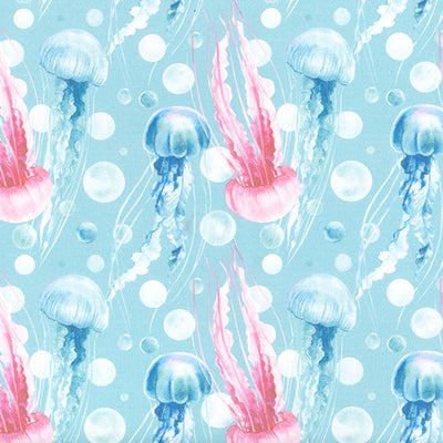 Jellyfish Bubbles - 100% Cotton Fabric by Rose & Hubble - 150cm Wide
