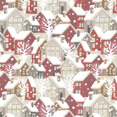 Christmas Town fabric, Christmas cotton fabric