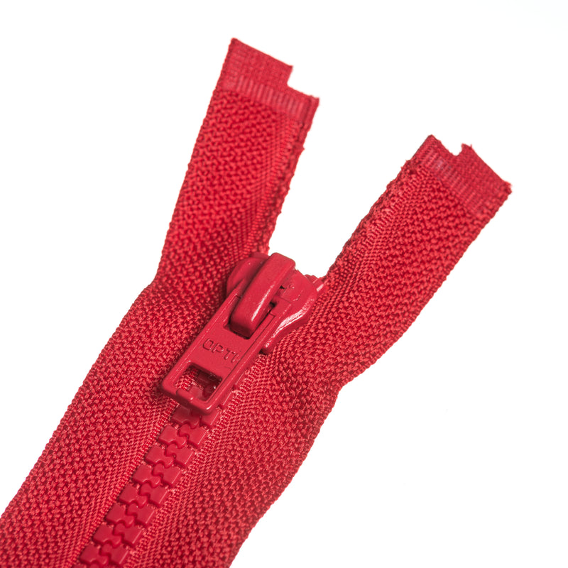 Chunky Plastic Zip -Red